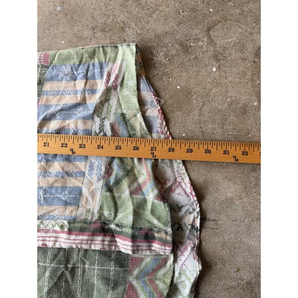 Vintage 1970s Rappers Patchwork Print Dagger Collar Button Up Shirt Size Large - Picture 7 of 8